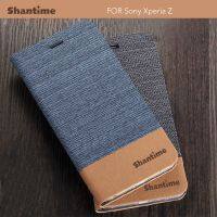 （A Boutique）เคสโทรศัพท์หนังสำหรับ Sony Xperia Z Flip Book L36H C6602 C6603ธุรกิจ Soft Tpu ซิลิโคนฝาหลัง