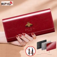 【hot】✉۩  Luxury Design Woman Leather Wallet Blocking Function Card Holder Organizer Large Capacity Ladies Clutch P