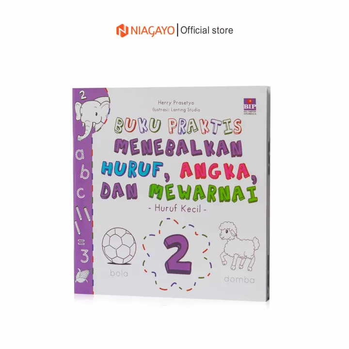 Buku Belajar Anak TK Paud Menebalkan Huruf Angka Dan Mewarnai Huruf ...