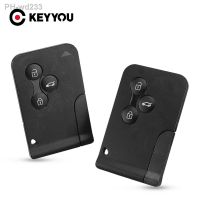 KEYYOU 3 Button Smart Card Remote Key Shell Case For Renault Clio Logan Megane 2 3 Koleos Scenic 2003 2004 2005 2006 2007 2008