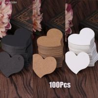 ♝ 100Pcs Heart Shape Blank Kraft Paper Card Gift Tag Label DIY Party Wedding Craft