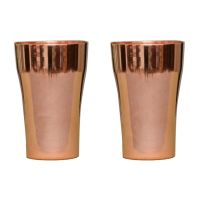 2PCS 400ML Handmade Pure Copper Retro Tea Water Cup Beer Cup Coffee Cup Travel