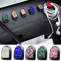 ஐ Crystal Rhinestone Car Hooks Car Hanging Bag Holder Ornaments Decor Hooks Creative Mini Bling Hook Auto Interior Accessories