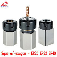 ใหม่สแควร์ ER25 ER32 ER40เชยบล็อกฮาร์ดเหล็ก Hex ER ฤดูใบไม้ผลิเชยที่นั่งสำหรับกลึง CNC แกะสลักเครื่องตัดผู้ถือเครื่องมือ