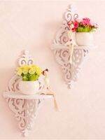 ✐▣☃ Creative Home Decoration Pastoral Style Hollow Rack Partition Flower Rack Wall-Mounted Storage Rack