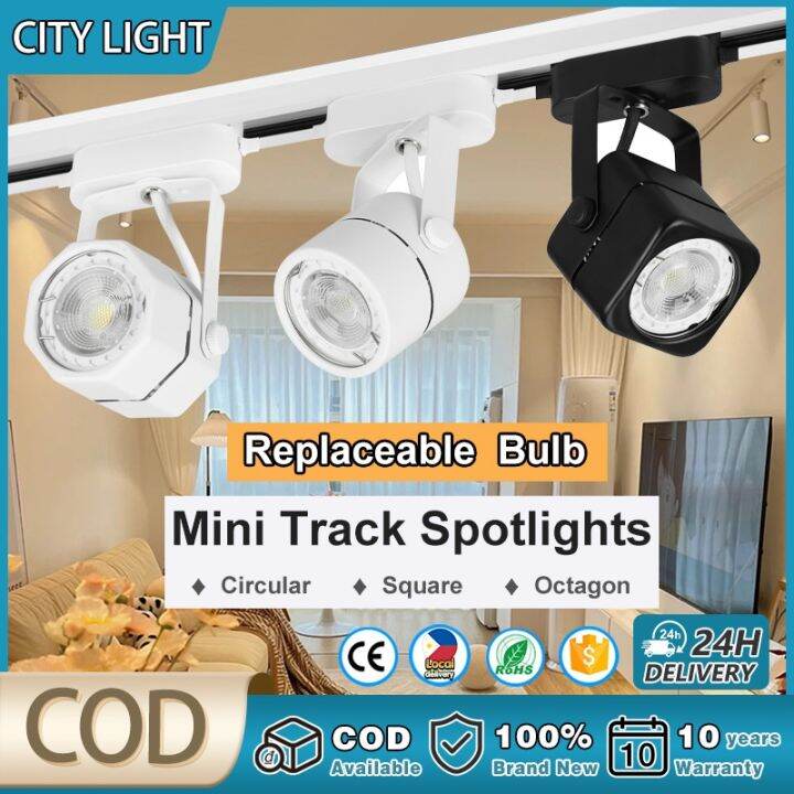 【Replaceable Bulb】CLMall Track Light Complete Set Tricolor Rail