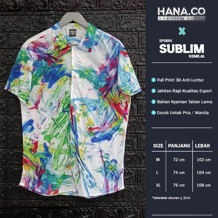 KEMEJA KOREA SUBLIM PRINTING 3D KEMEJA PRIA / KEMEJA WANITA MOTIF
