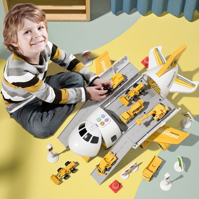 TEMI เครื่องบินจำลองสำหรับเด็ก,เครื่องบินรถของเล่นของเล่นเพื่อการศึกษาสำหรับเด็กเครื่องบินโดยสารมีไฟ