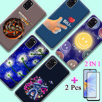 2ใน1เคสฝาหลังรูปการ์ตูนพิมพ์ลายกาแลคซี A31แบบ Samsung สำหรับ Samsung A31กาแล็คซี่พร้อมฟิล์มกันรอยแบบเซรามิกแบบเทมเปอร์โค้ง