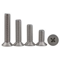 316 Stainless Steel Screw Countersink Screw GB819 Flat Head Cross Slot Screw Extension Bolt M2 M6 50PCS