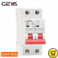 GEYA GYM8 Double Pole Din Rail MCB 4.5KA Miniature Circuit Breakers 63A ประเภท AC พร้อมใบรับรอง CE CB SEMKO