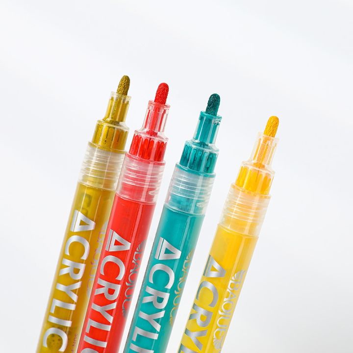 ปากกามาร์กเกอร์-12-24-สี-ปากกาเพ้นท์-เขียนเหล็ก-อลูมิเนียม-แก้ว-พลาสติก-1mm-i-no-1001
