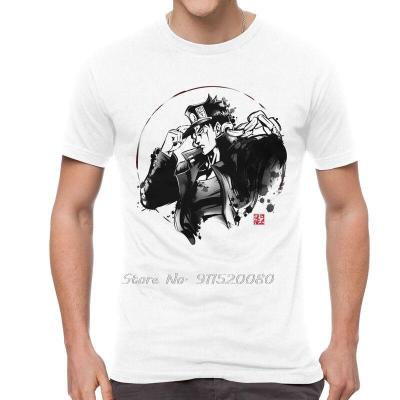 Jojo Bizarre Adventure Tshirt Men Harajuku Tee Tops Cotton T Shirt Short Sleeve Jotaro Kujo T-Shirts Gift Harajuku Streetwear