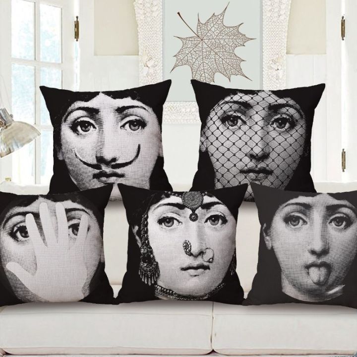 ปลอกหมอน-หมอนอิงพิมพ์ลาย-ปลอกหมอน-45x45-ซม-สำหรับของตกแต่งบ้าน-ลาย-fornasetti-หมอน-หมอนลายเก๋ๆ-หมอนข้าง-หมอนอิง-หมอนรองคอ-หมอนคนท้อง