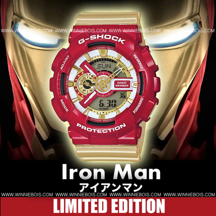 c-asio-gshock-iron-man-นาฬิกาข้อมือ-สายเรซิ่น-รุ่น-ga-110cs-4a-limited-edition-gold-red