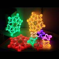 ♦  LED strips light multicolorhangtree model30 cm pentagram snowflakes meteor lights