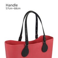 【CW】 2022 New Bidirectional Adjustable Length Flat Leather Handles with for Obag Basket Handbag O