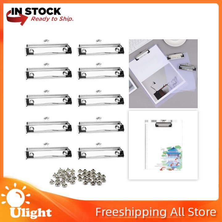 Ulight 10x Profile Clipboard Clips Set, Clipboard Clamp Hardware with