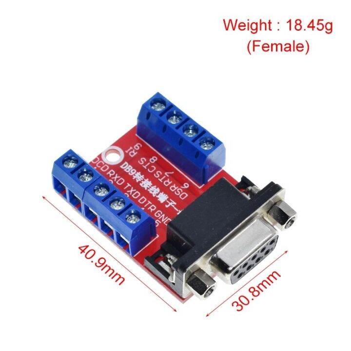 DB9 Male Female Adapter Signals Terminal Module RS232 Serial To ...