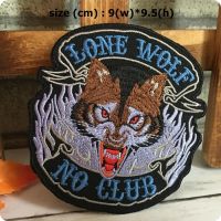 Lone Wolf Club ตัวรีดติดเสื้อ อาร์มรีด อาร์มปัก ตกแต่งเสื้อผ้า หมวก กระเป๋า แจ๊คเก็ตยีนส์ Racing Embroidered Iron on Patch