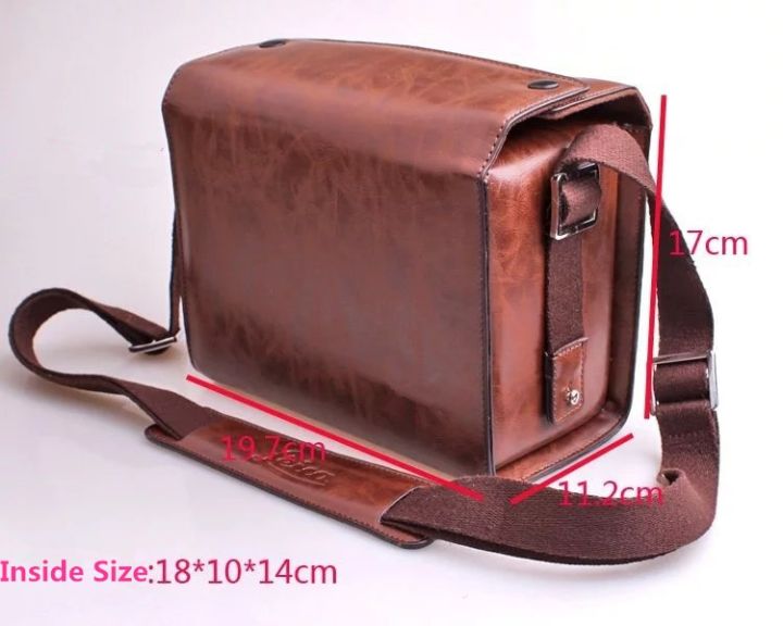 กระเป๋ากระเป๋ากล้องหนัง-pu-ดิจิตอลสำหรับ-leica-t-m-s-v-lux4-leica-x-vario-ดำ-เงินสำหรับ-leica-d-lux-6-x2