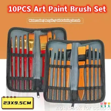 11pcs/set Professional Detail Paint Brush Fine Pointed Tip
