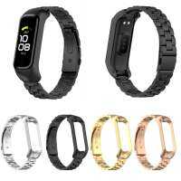 สายนาฬิกาสเตนเลสสำหรับ Samsung Galaxy Fit 2 SM-R220,สายเปลี่ยนนาฬิกาโลหะสำหรับ Galaxy Fit2อุปกรณ์เสริมสายรัดข้อมืออัจฉริยะ