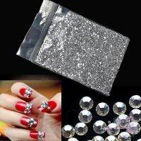 ღFD 1440 Pcs Nail Rhinestone Wheel HBG 1.6mm2mm Crystal Clear Flatback DIY Rhinestone Nails Art Dec