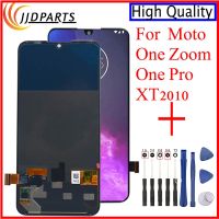 AMOLED สำหรับ Motorola Moto One Zoom จอแสดงผล LCD Touch Screen Digiziter Assembly 6.39 "สำหรับ Moto One Zoom LCD One Pro XT2010 Lcd