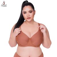 Sgarlet  บราลูกไม้ Underwire Lace bra สีชาเย็น รุ่น MB1735