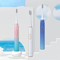 【LZ】♂✽○  Escova de dentes elétrica sônica para adultos Escova ultrassônica inteligente Escovas de dentes impermeáveis IPX7 sem fio