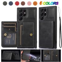 Magnetic Flip Wallet Phone Case For Samsung Galaxy S21 FE S22 Plus A53 A52s A33 A32 A22 5G A12 Credit Card Holder Leather Cover