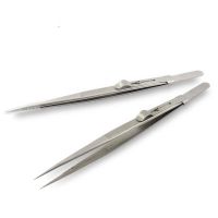 16.5cm6.49" Precision Adjustable Slide Lock Anti Static Tweezers For Jewelry Electronic Component Holding Repair Tools New