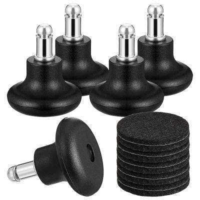 5 Pack Bell Glides for Office Chair Without Wheels, Replacement Rolling Chair Swivel Wheels Fixed Stationary Castors