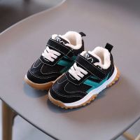 Winter Toddler Baby Boys Plush Casual Sports Shoes Kids Child Plus Velvet Running Sneakers Cotton Shoes 1 2 3 4 5 6 7 Years New