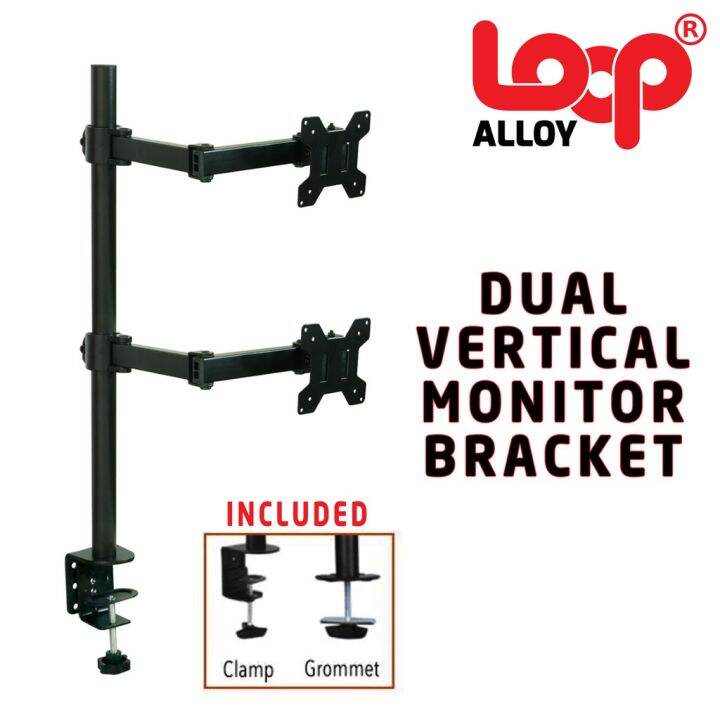 Dual Vertical Monitor Mot bracket with CCl and Grommet Lazada PH