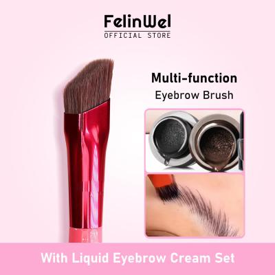 FelinWel - Multi-function Eyebrow Brush and Cushion Eye Brow Gel Set Precision Flat Definer Small Shader Women Makeup Beauty Makeup Brushes Sets
