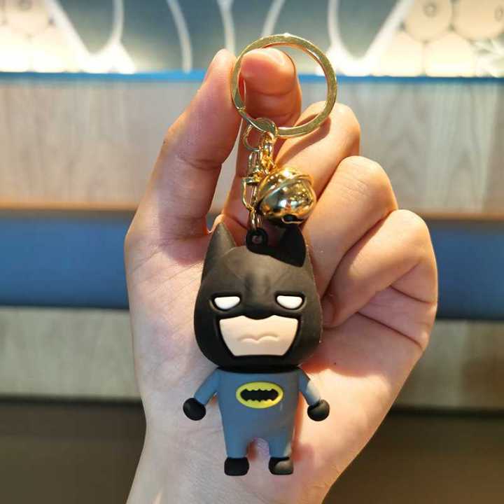 พวงกุญแจตุ๊กตาสามมิติยางนุ่ม-marvel-batman-pvc-พวงกุญแจรถยนต์