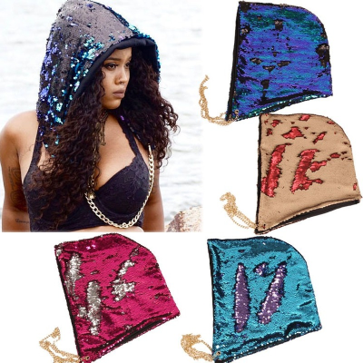 Sequin Fashion Hat Halloween Dress Up Hood Christmas Day Bar Ball Party Holiday Decoration Accessories Lovely Girl Props