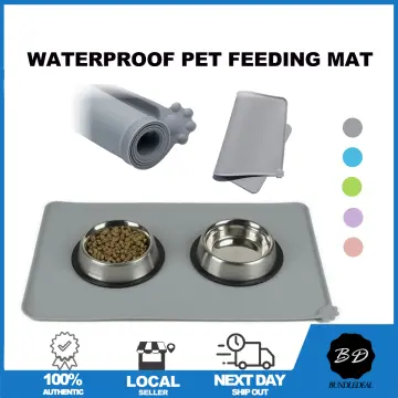 Silicone Feeders Pet Dog Cats Food Mat Waterproof Bowl Pad Anti-slip  Feeding Placemat