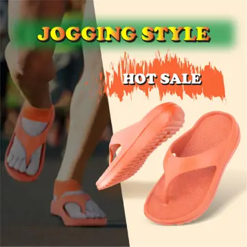 Running with hot sale slippers