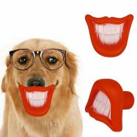 Funny Lip Dummy Pacifier Soother Dog Bulldog Pug Pet Chew Toys Sound Squeaky Toys