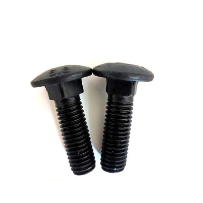 2pcs M12 Blackening 8.8 Level Carriage Screws Half Round Head Square Neck Bolts Shelf Bridge Screw Fasten Bolt 30mm-150mm Long