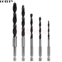 4 5 6 8 10mm 5pcs Quick Change Metal Tools 1/4 quot; Hex Shank Wood HCS Drill Bit Set