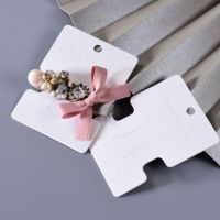 50pcs/lot White Cardboard Stock Hair Clip Display Accessories Card Handmade Jewelry Hairband Packaging Price Tags Store