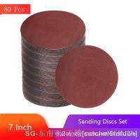 ▦☃ 7 Inch Hook and Loop Sandpaper 80 Pcs Sanding Discs Assorted 80/100/120/180/240/400/600/800 Grits for High Speed Sanding