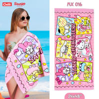 "ของแท้ 100%" ผ้าขนหนู Towel SANRIO MIX CHARACTERS MX-016 ขนาด 24x48 นิ้ว