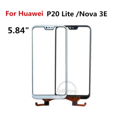 สำหรับ Huawei P20 Lite หน้าจอสัมผัสเซ็นเซอร์หน้าจอโทรศัพท์ Nova 3E ทัชแพดหน้าหน้าจอโทรศัพท์สัมผัสอะไหล่สำหรับ Huawei Nova 3E