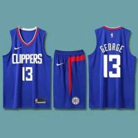 ♠❁เสื้อ NBA คลิปเปอร์ส Paul George No. 13 Leonard No. 2 ชุดบาสเก็ตบอล ชุดเกมอัดความร้อน ชุดที่กำหนดเอง