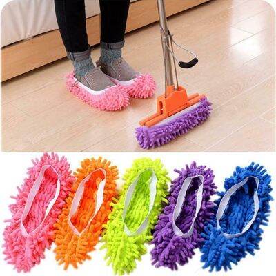 ۞☂ 1 Pcs Multifunction Floor Dust Cleaning Slippers Shoes Lazy Mopping Shoes Home Floor Cleaning Micro Fiber Cleaning Shoes Covers